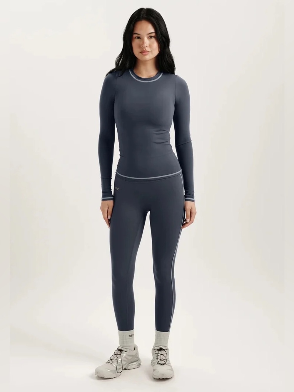 NWT SET Active Breathe Long Sleeve and Breathe Pipe Leggings in Himalaya